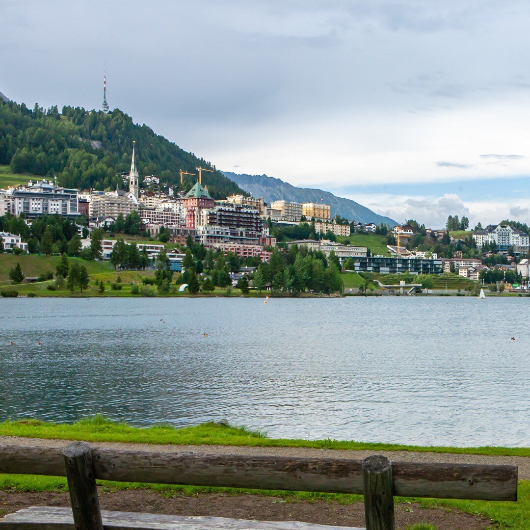 saint moritz  panorama lago